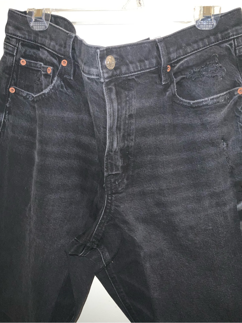 American Eagle Outfitters Slim Straight Black Washed Jeans